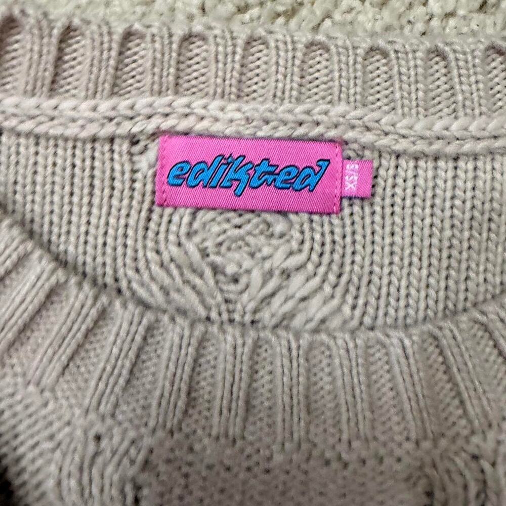 Edikted cream cable knit sweater xs/s - Picture 4 of 4